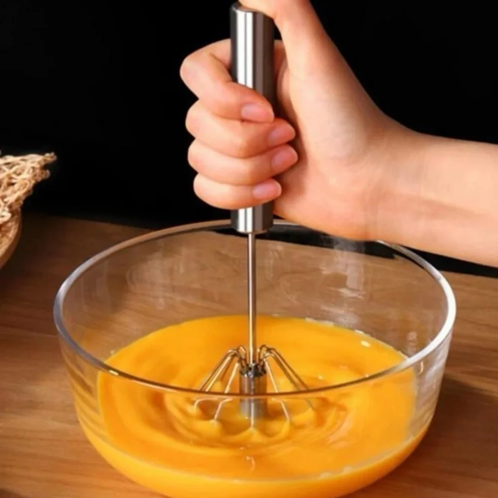 Stainless Steel Rotary Egg Beater 1 Pc